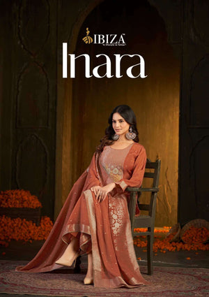 Ibiza Inara Pure Banarasi Silk Handwork Dress Material - Amrah Wholesale
