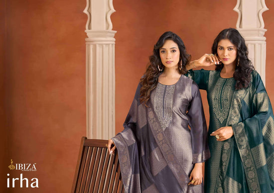 Ibiza Irha Banglory Silk Embroidered Wedding Dress Material