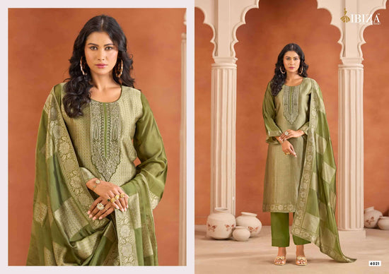 Ibiza Irha Banglory Silk Embroidered Wedding Dress Material