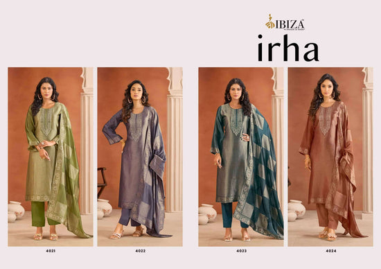 Ibiza Irha Banglory Silk Embroidered Wedding Dress Material