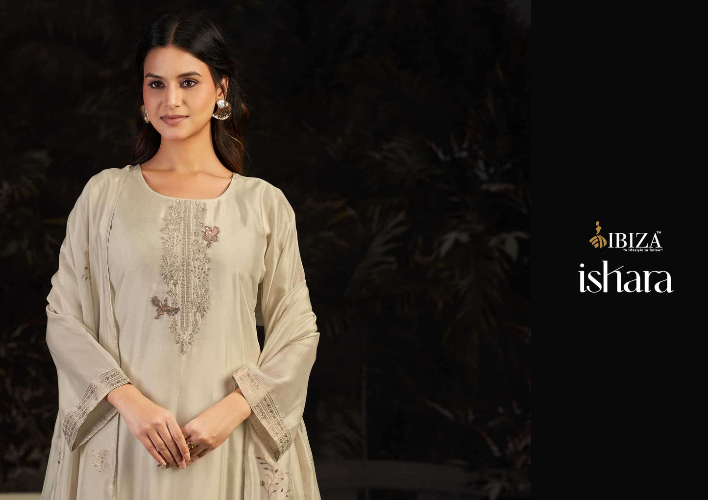 Ibiza Ishara Pure Banglory Silk Dress Material