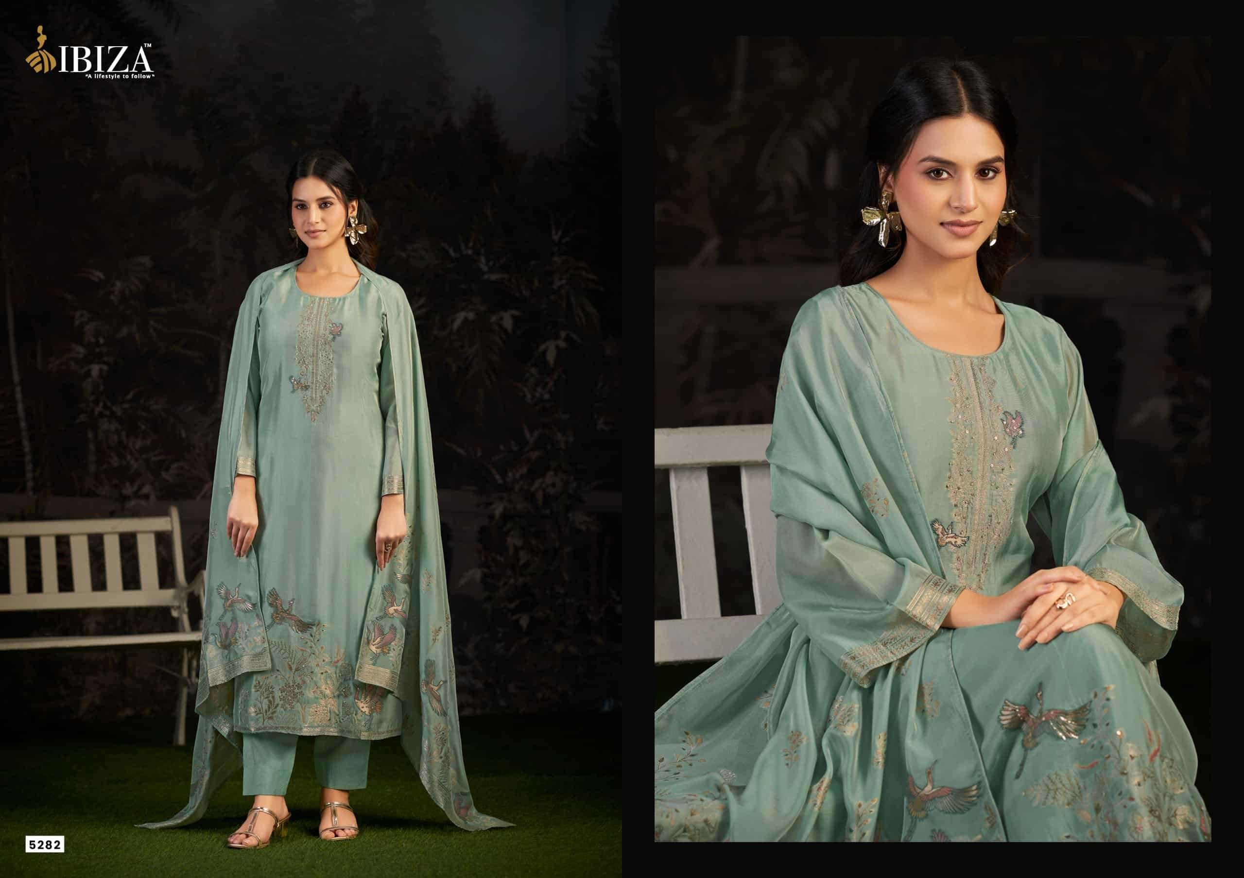 Ibiza Ishara Pure Banglory Silk Dress Material