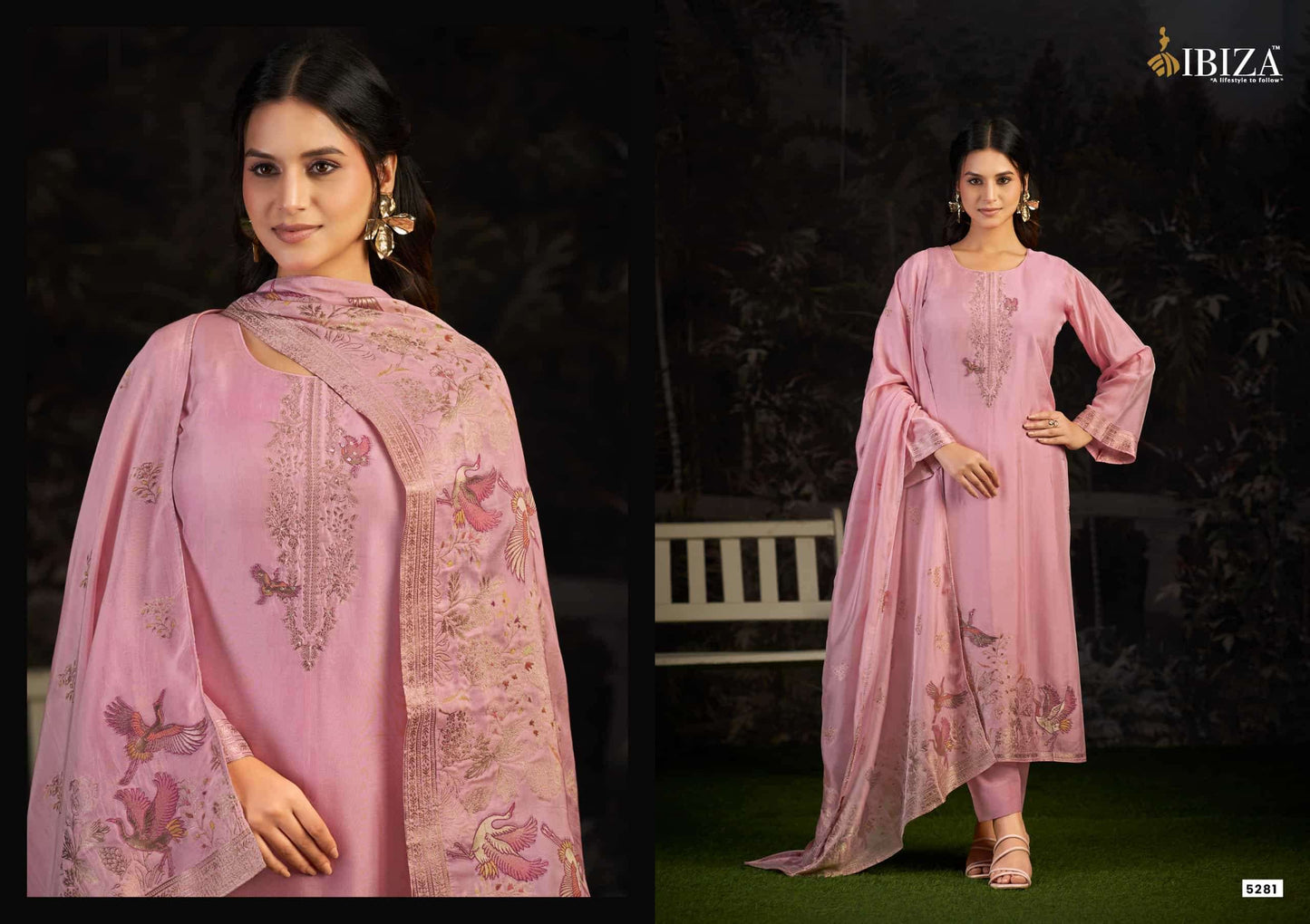 Ibiza Ishara Pure Banglory Silk Dress Material