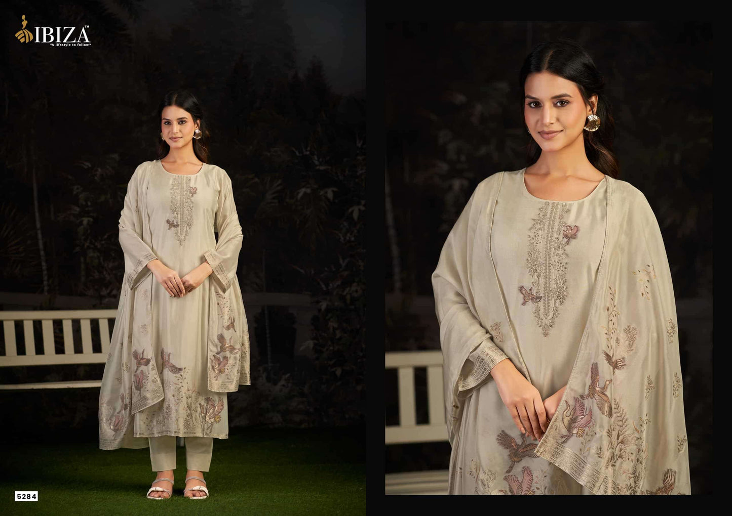 Ibiza Ishara Pure Banglory Silk Dress Material