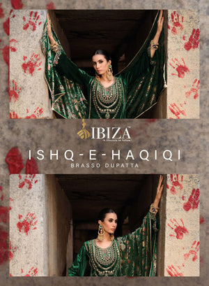 Ibiza Ishq E Haqiqi Pure Velvet Dress Material