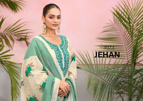 Ibiza Jehan Pure Cotton Dress Material - Amrah Wholesale