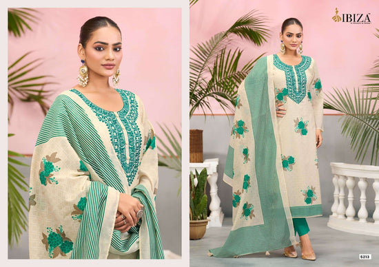 Ibiza Jehan Pure Cotton Dress Material - Amrah Wholesale