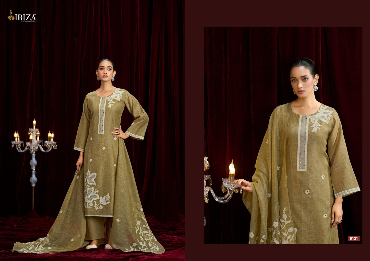 Ibiza Kaifiya Linen Cotton Dress Material