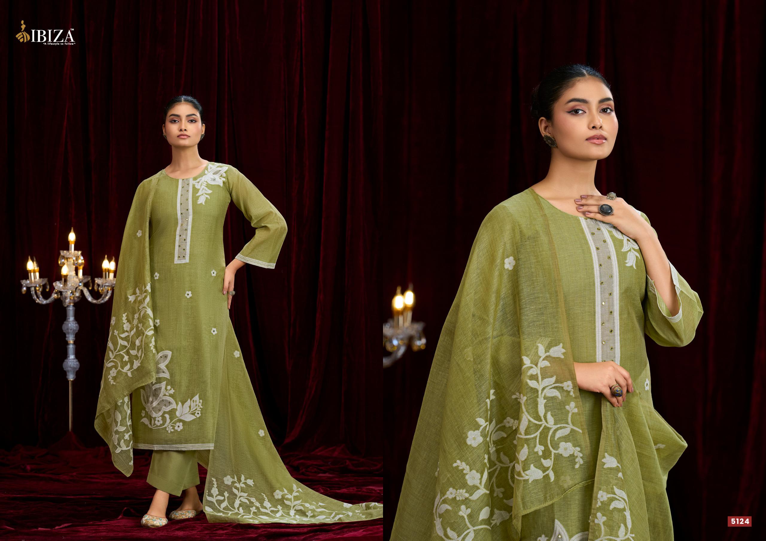 Ibiza Kaifiya Linen Cotton Dress Material