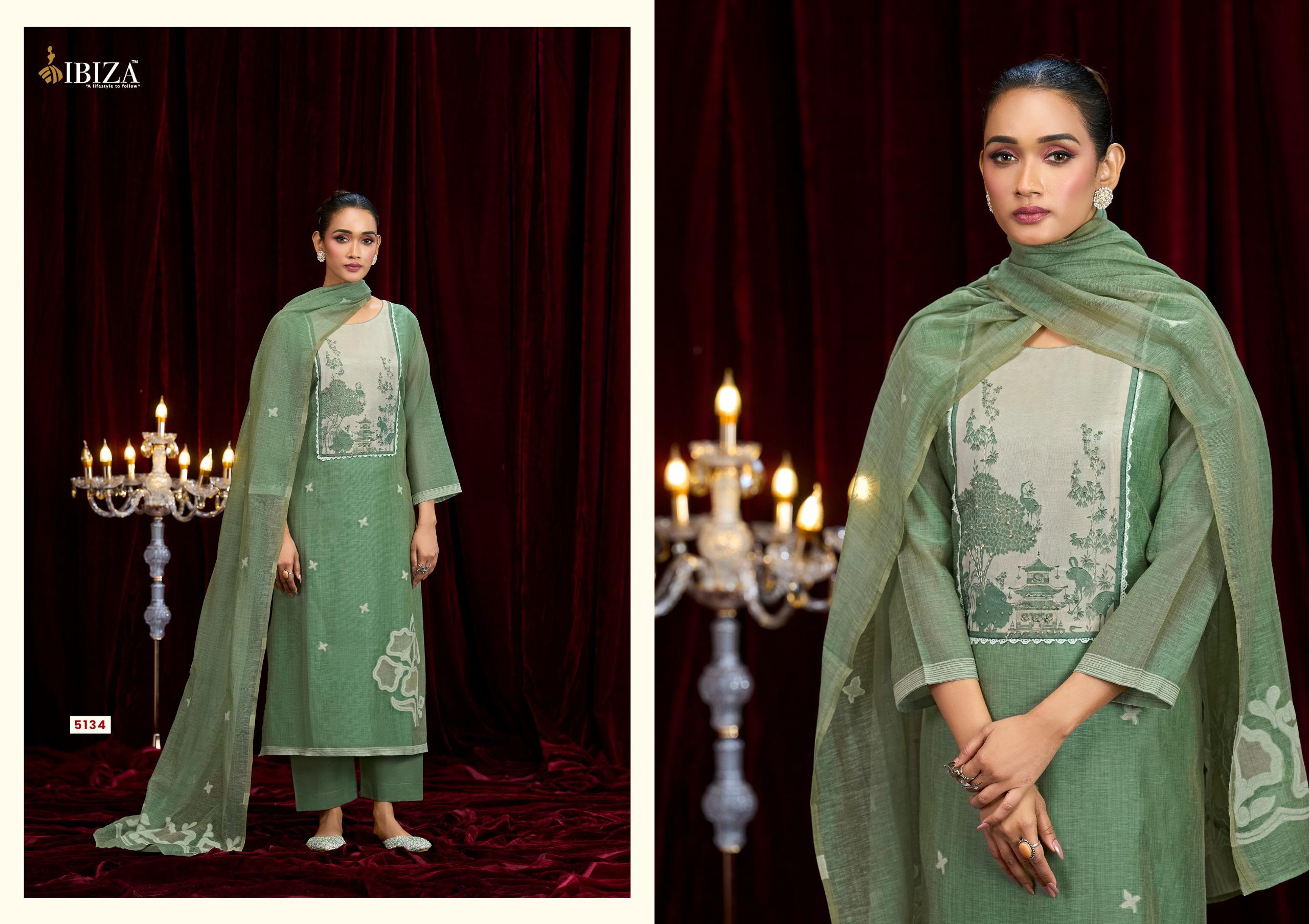 Ibiza Kriti Linen Cotton Dress Material