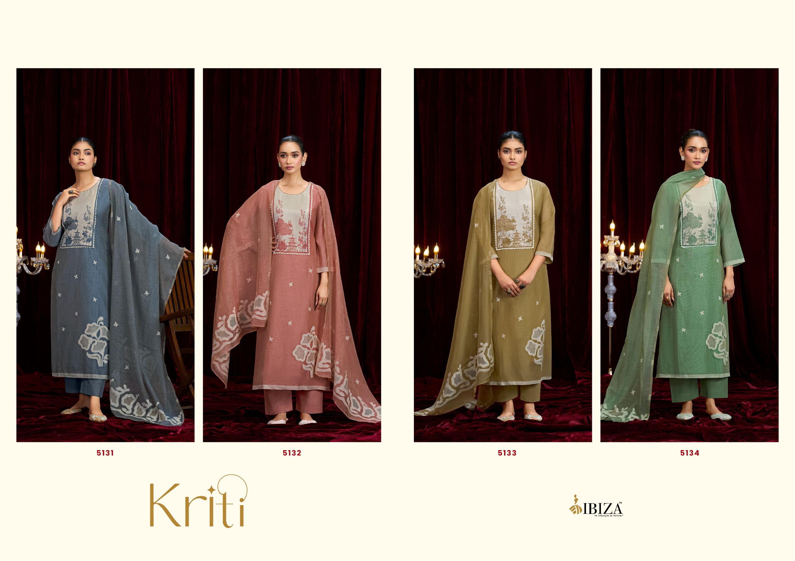 Ibiza Kriti Linen Cotton Dress Material
