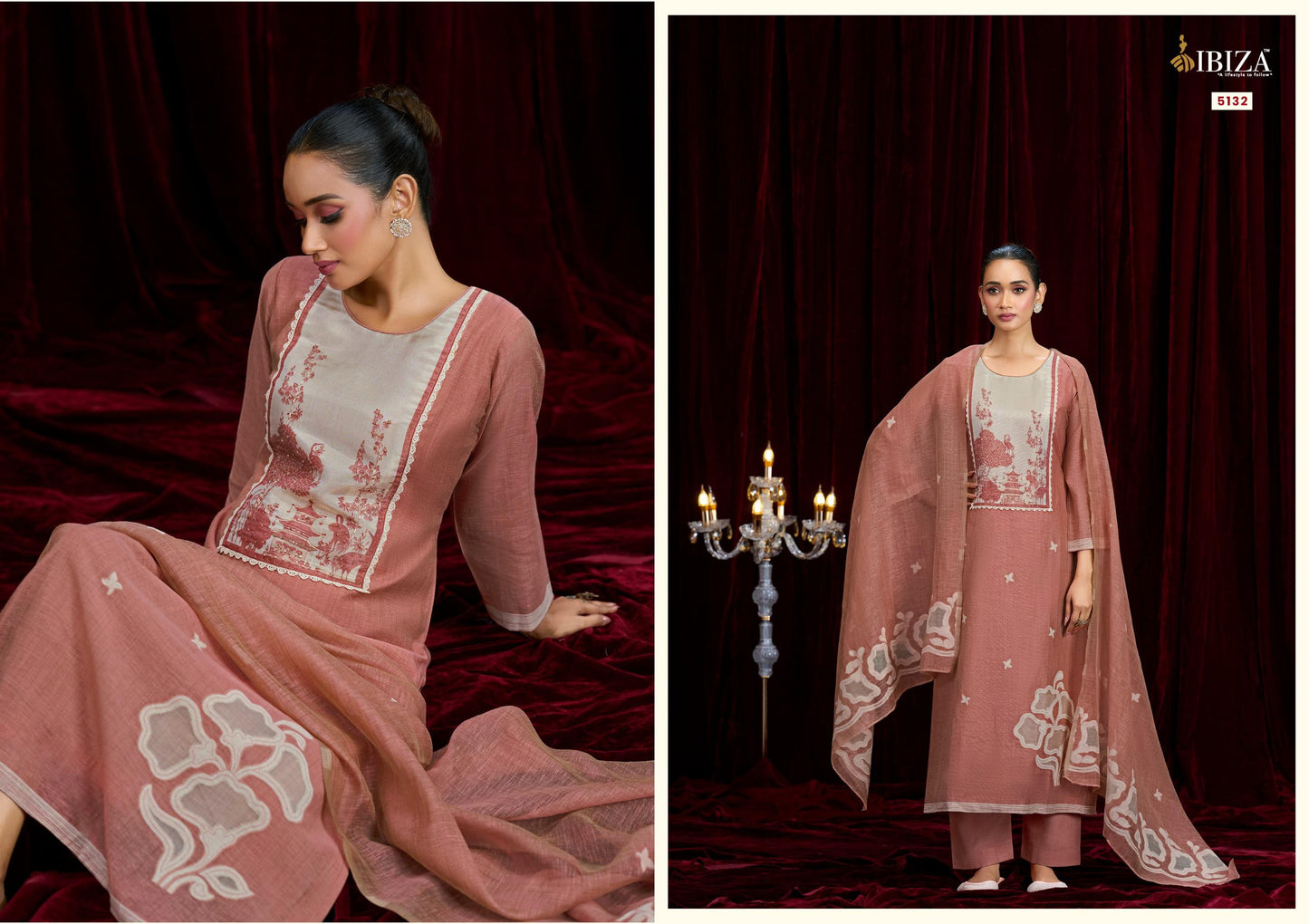Ibiza Kriti Linen Cotton Dress Material
