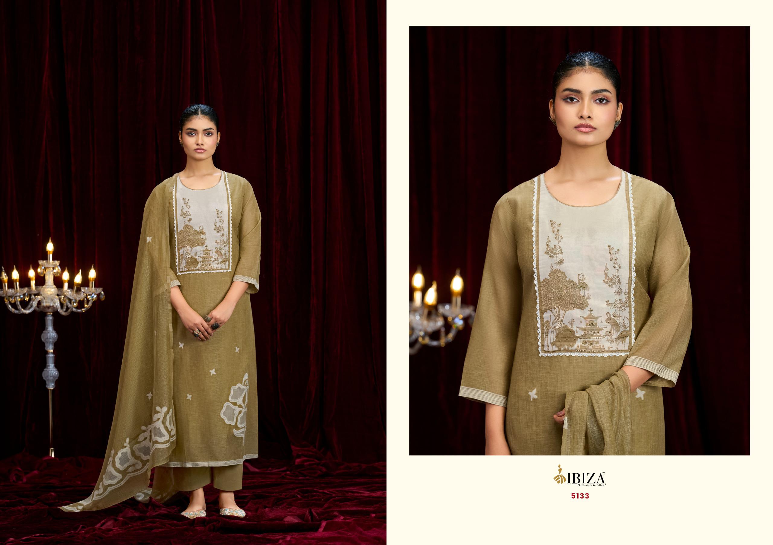 Ibiza Kriti Linen Cotton Dress Material