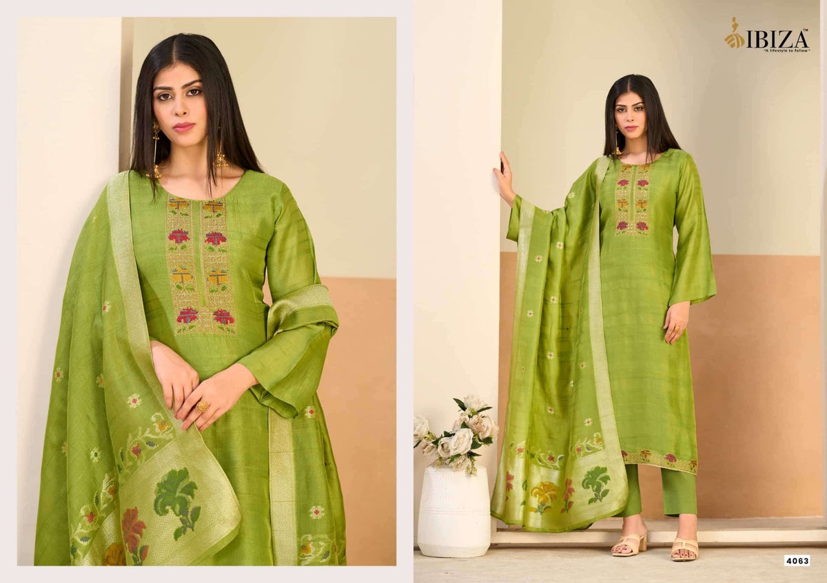 Ibiza Lumine Pure Kosa Silk Designer Dress Material - Amrah Wholesale