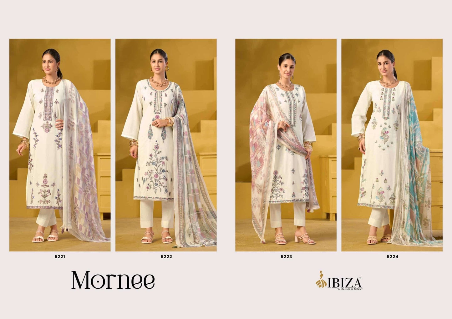 Ibiza Mornee Pure Lawn Cotton Dress Material - Amrah Wholesale