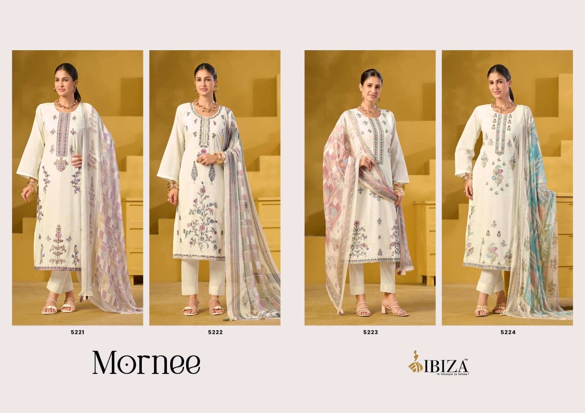 Ibiza Mornee Pure Lawn Cotton Dress Material - Amrah Wholesale