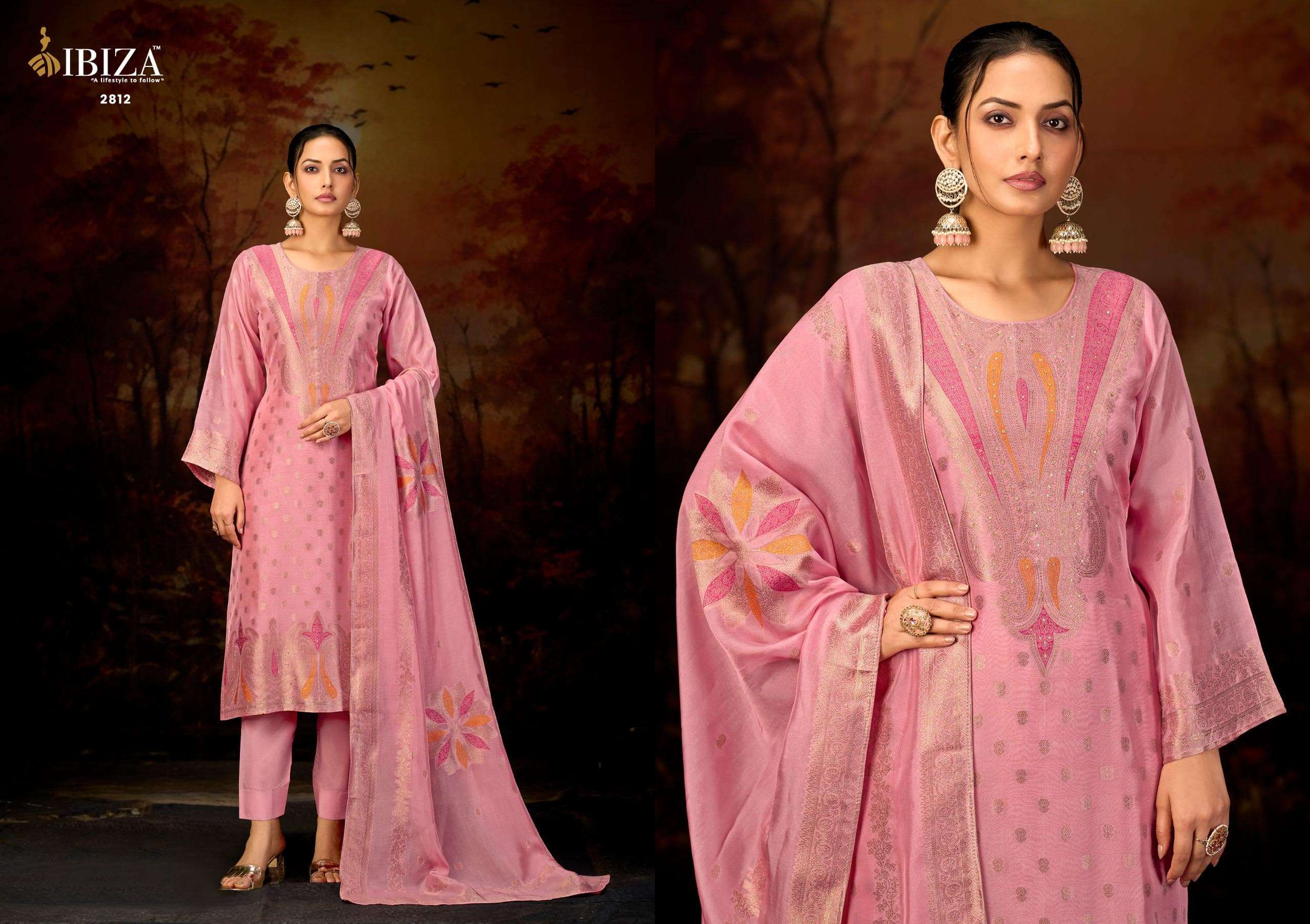 Ibiza Nazuk Pure Banglory Silk Dress Material