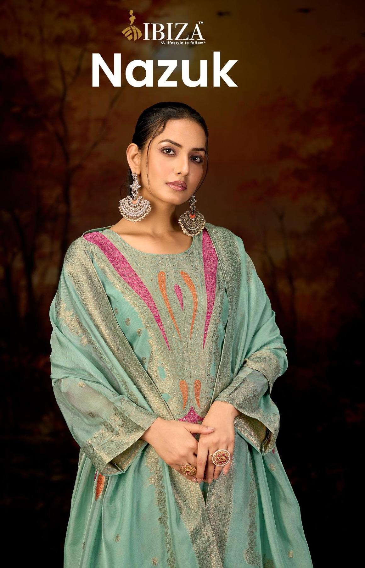 Ibiza Nazuk Pure Banglory Silk Dress Material