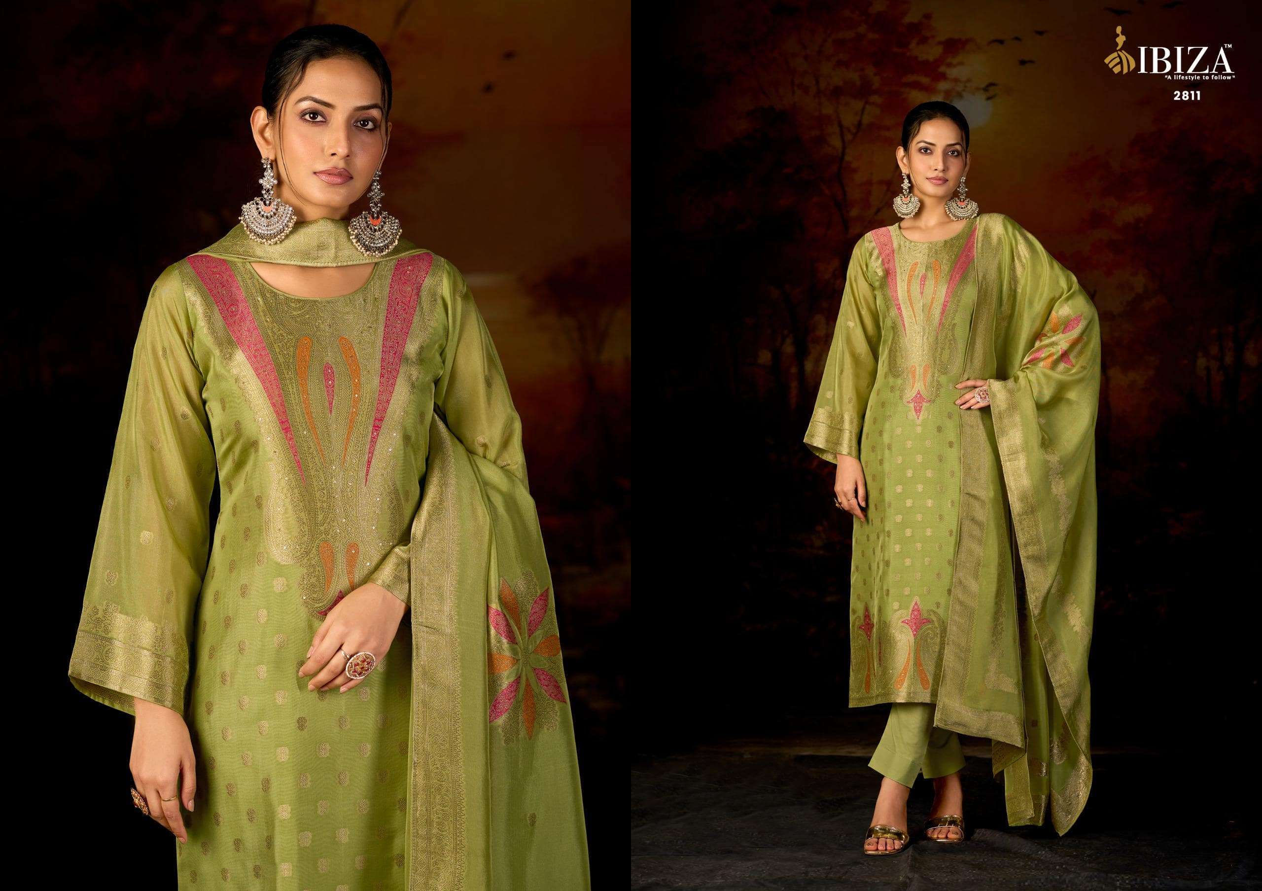 Ibiza Nazuk Pure Banglory Silk Dress Material