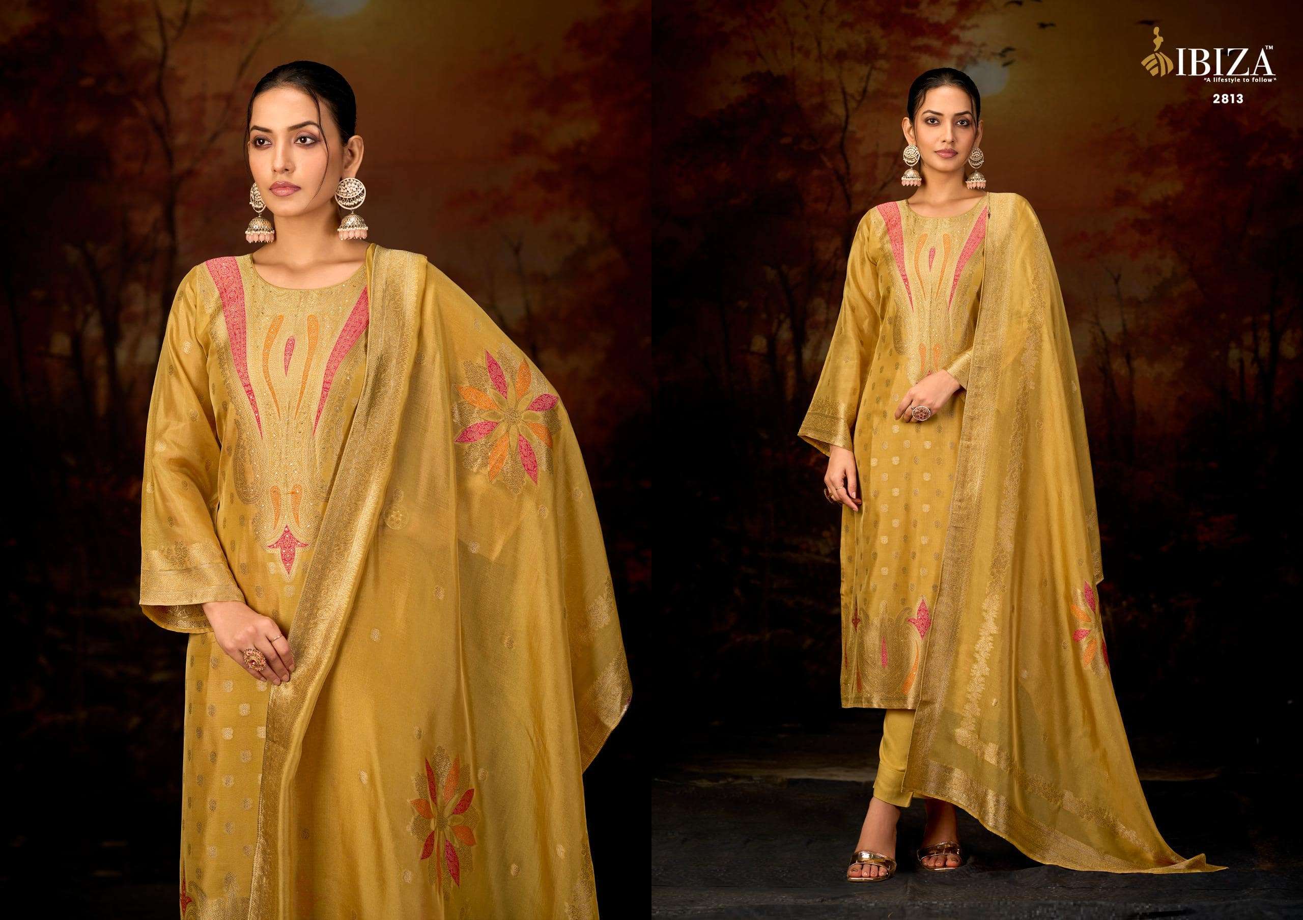Ibiza Nazuk Pure Banglory Silk Dress Material