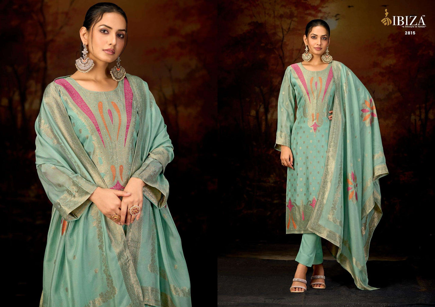Ibiza Nazuk Pure Banglory Silk Dress Material
