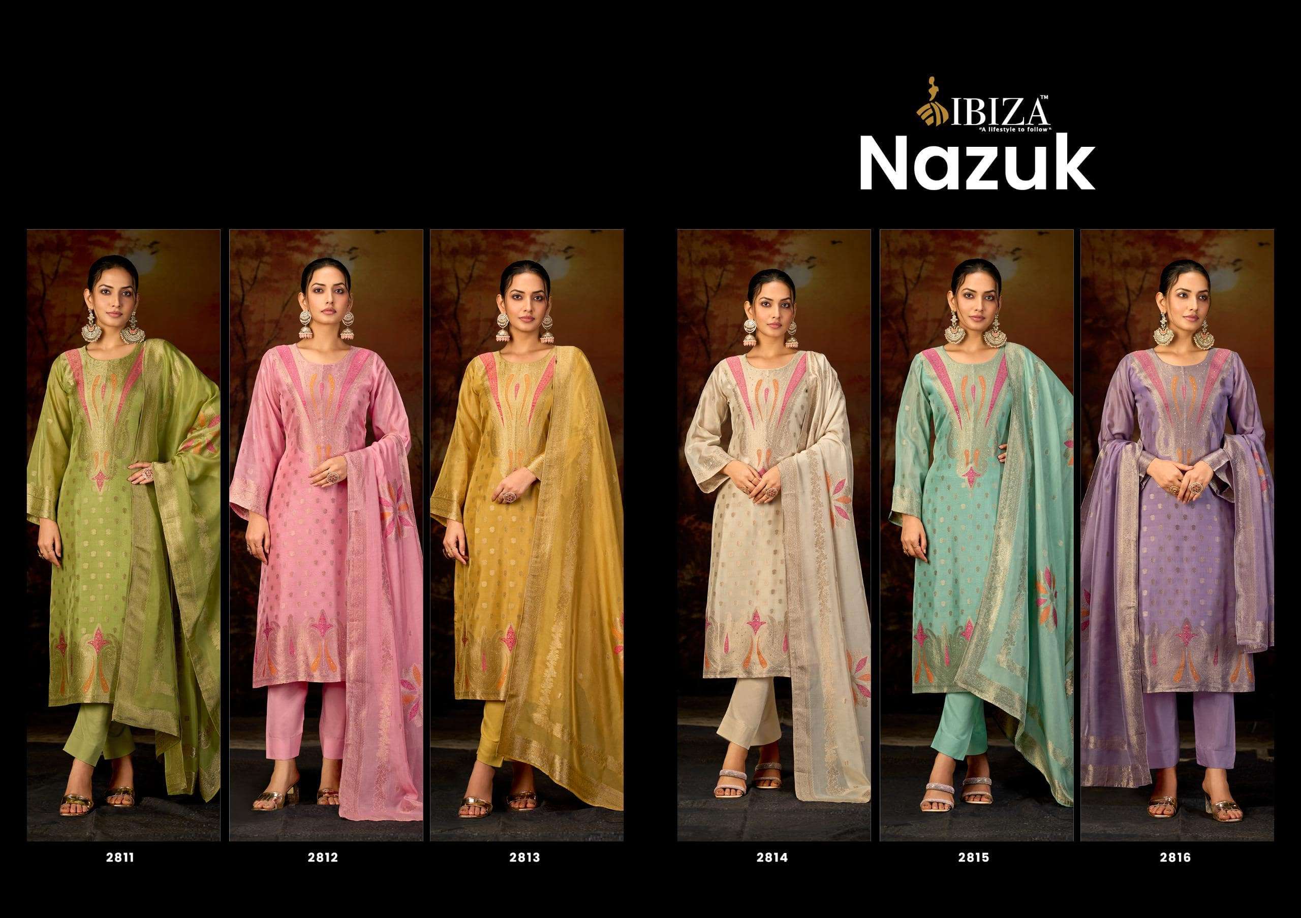 Ibiza Nazuk Pure Banglory Silk Dress Material