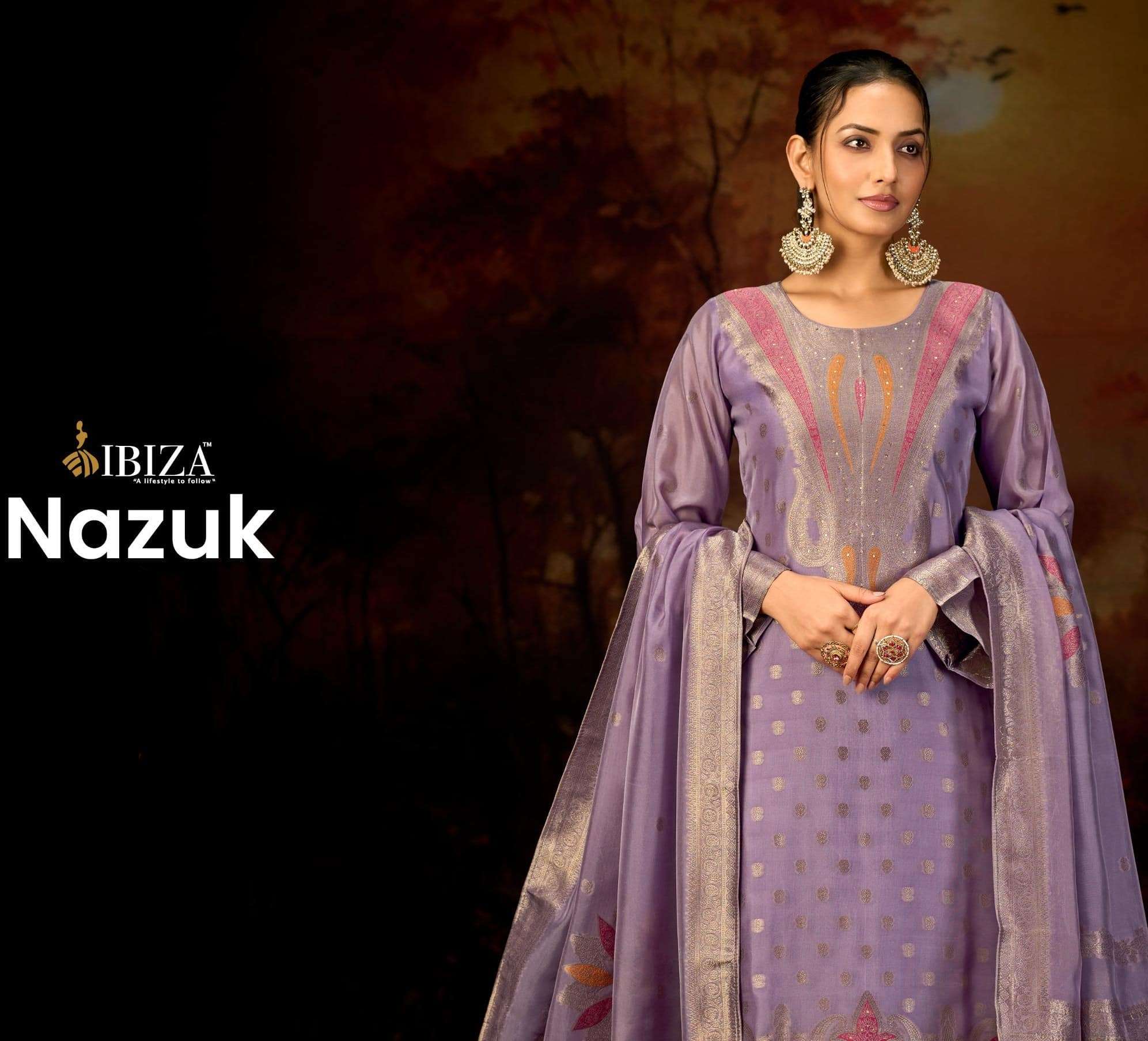 Ibiza Nazuk Pure Banglory Silk Dress Material