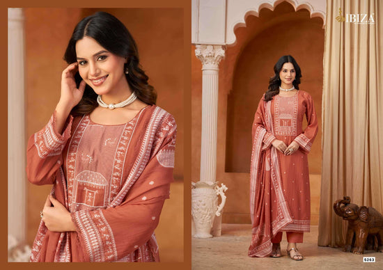 Ibiza Parampara Pure Banarasi Silk Dress Material