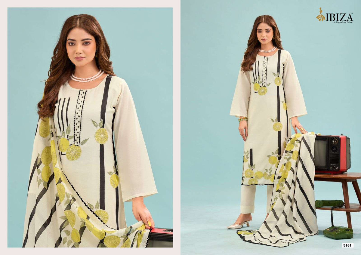 Ibiza Pehar Pure Mal Mal Cotton Dress Material - Amrah Wholesale