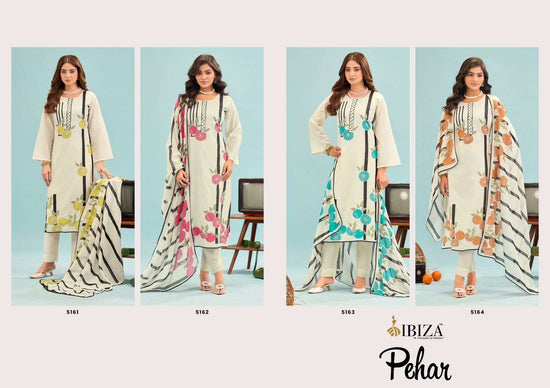Ibiza Pehar Pure Mal Mal Cotton Dress Material - Amrah Wholesale