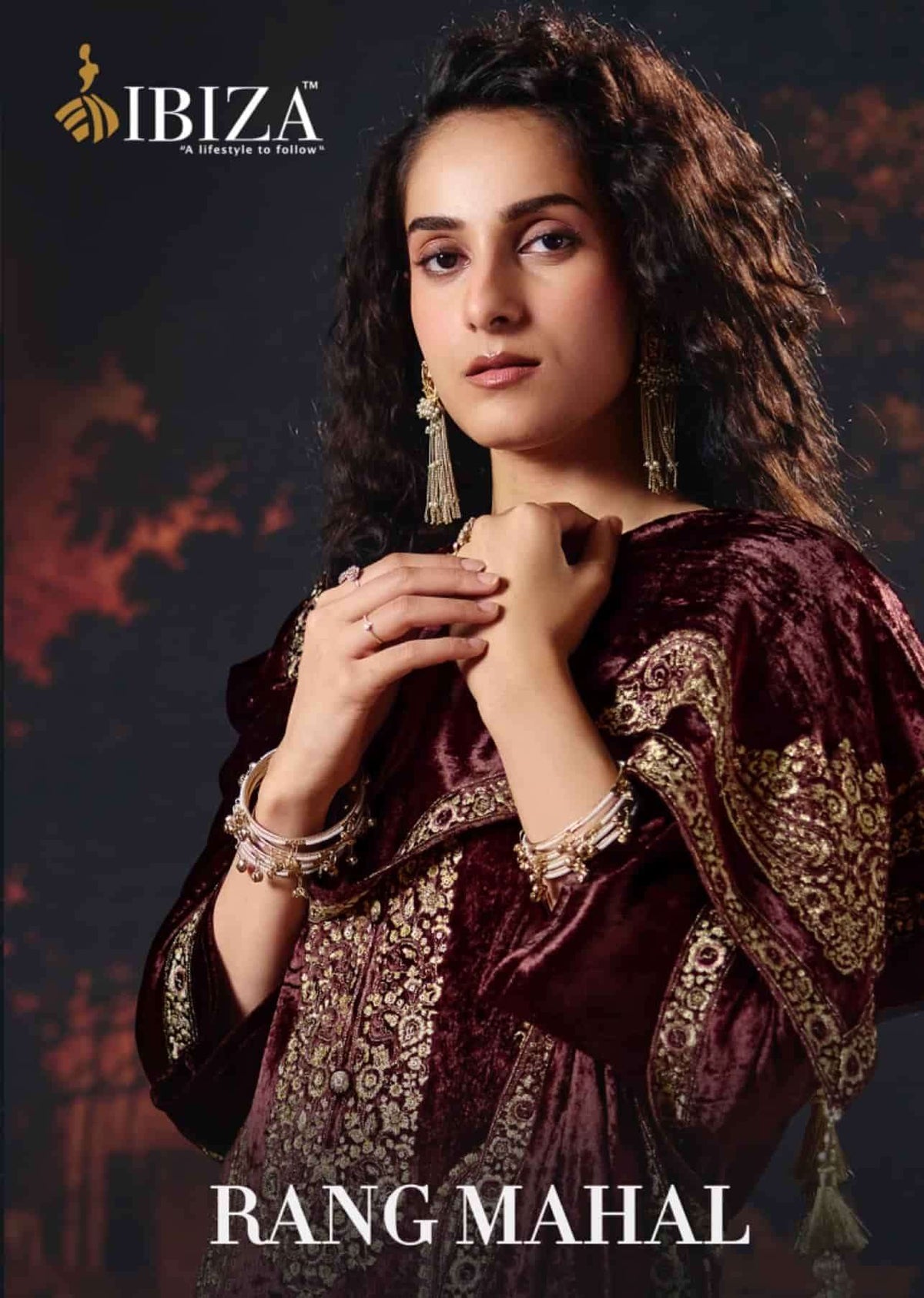 Ibiza Rang Mahal Pure Viscose Velvet Designer Dress Material