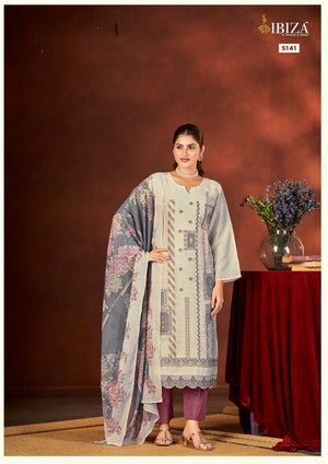 Ibiza Rasa Linen Jacquard Dress Material