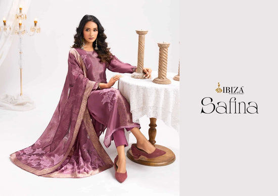 Ibiza Safina Banglory Silk Jacquard Dress Material - Amrah Wholesale
