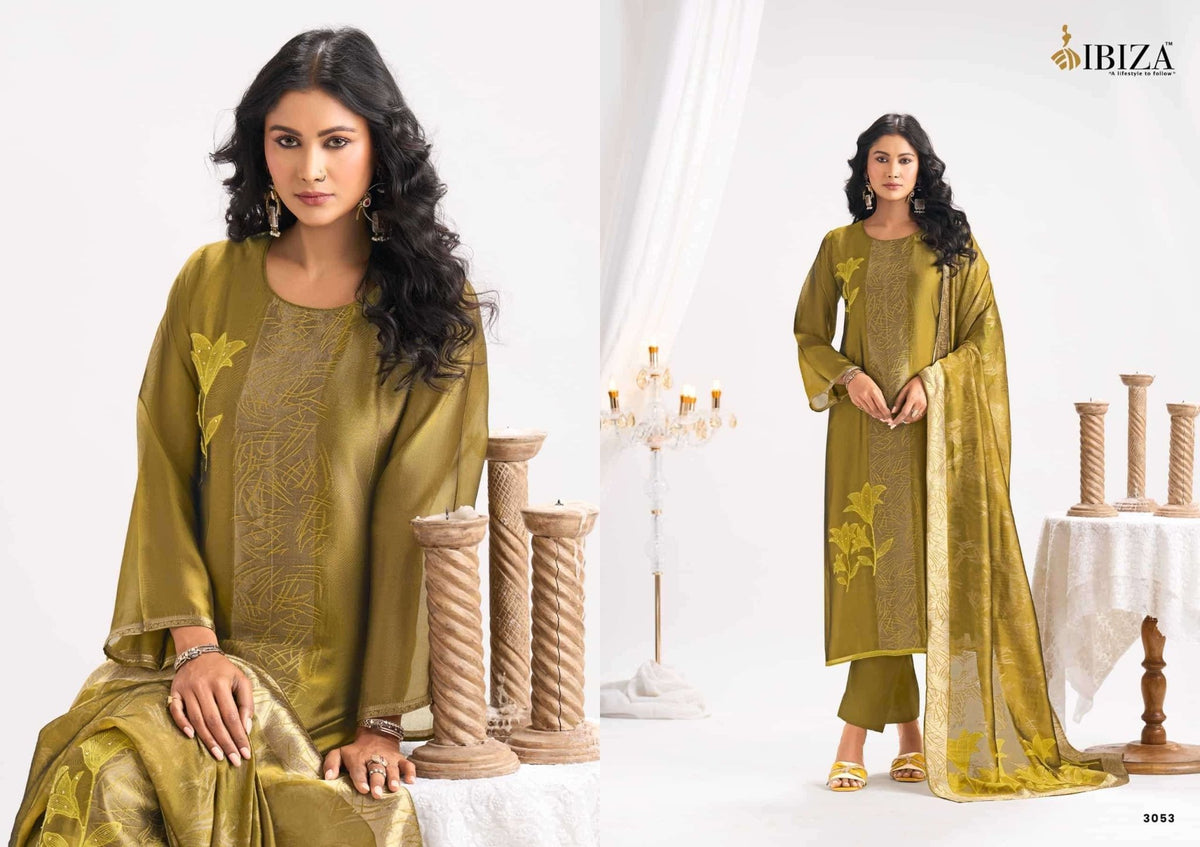 Ibiza Safina Banglory Silk Jacquard Dress Material - Amrah Wholesale