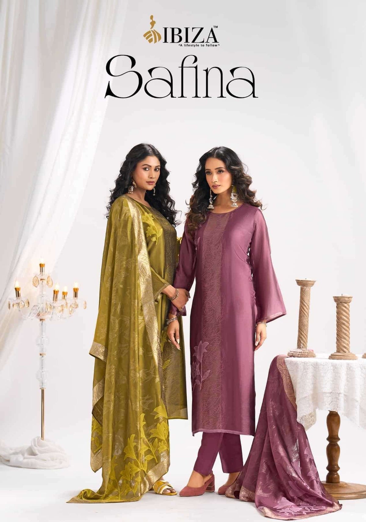 Ibiza Safina Banglory Silk Jacquard Dress Material - Amrah Wholesale