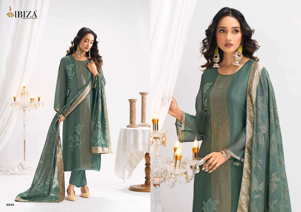 Ibiza Safina Banglory Silk Jacquard Dress Material - Amrah Wholesale