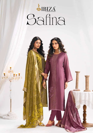 Ibiza Safina Banglory Silk Jacquard Dress Material