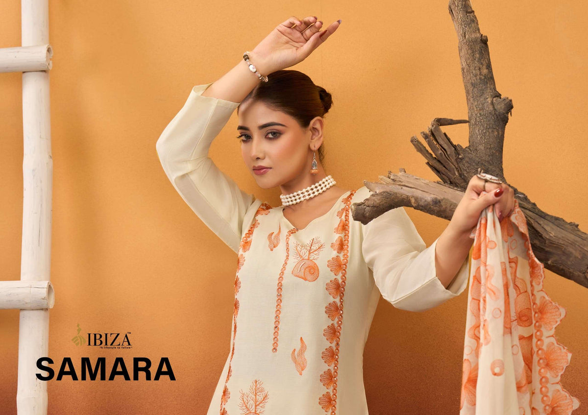 Ibiza Samara Pure Mal Mal Cotton Embroidered Pakistani Suit