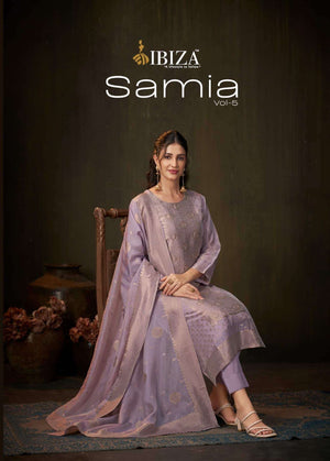 Ibiza Samia Vol 5 Banglory Silk Jacquard Dress Material