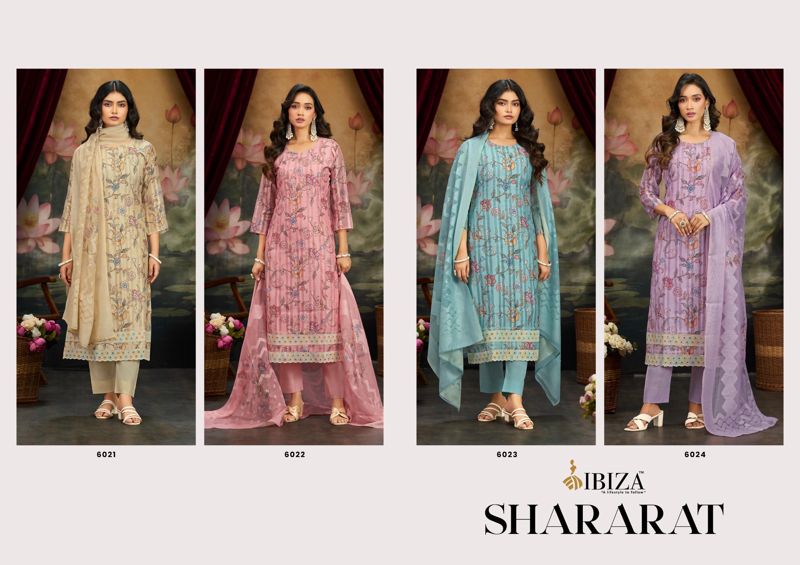 Ibiza Shararat Banarasi Cotton Dress Material