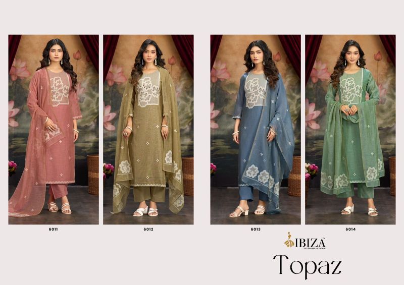 Ibiza Topaz Linen Cotton Salwar Suit Set - Amrah Wholesale