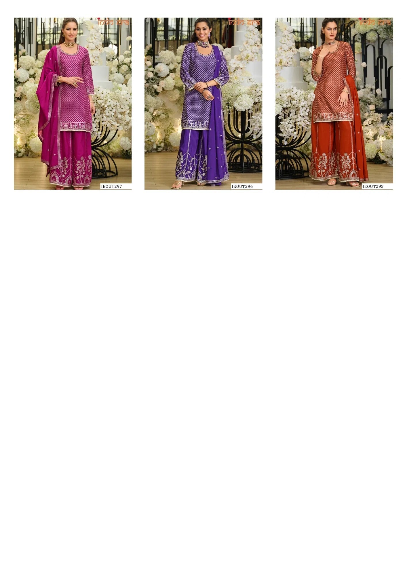 Indo Era 2635 Silk Blend Dress Material Collection - Amrah Wholesale