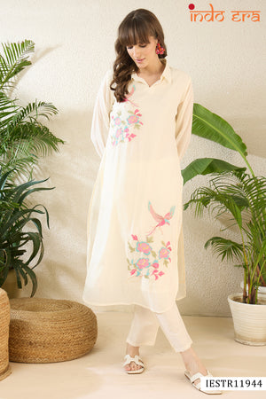 Indo Era 2645 Pure Cotton Printed Kurti Pant Set