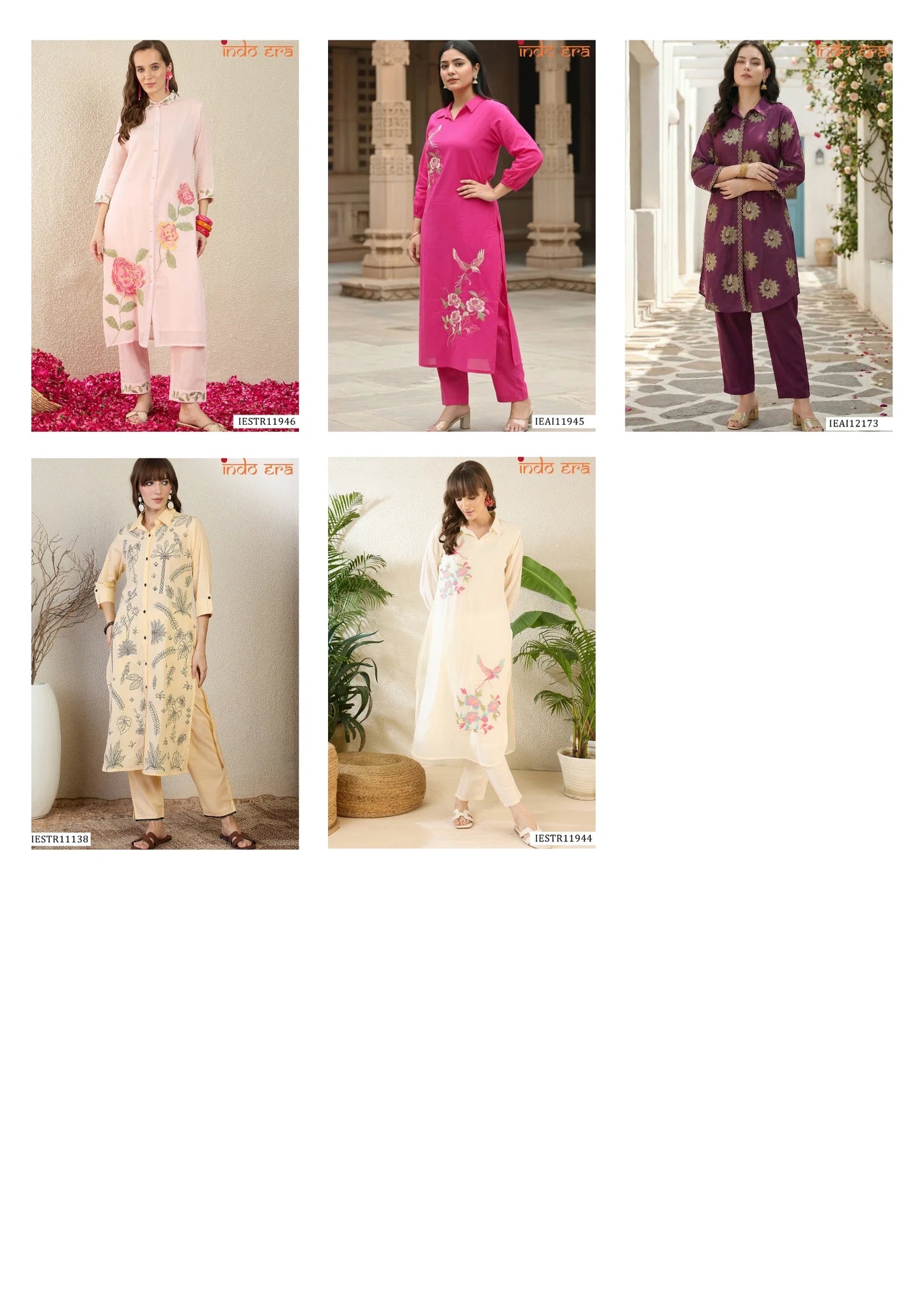 Indo Era 2645 Pure Cotton Printed Kurti Pant Set