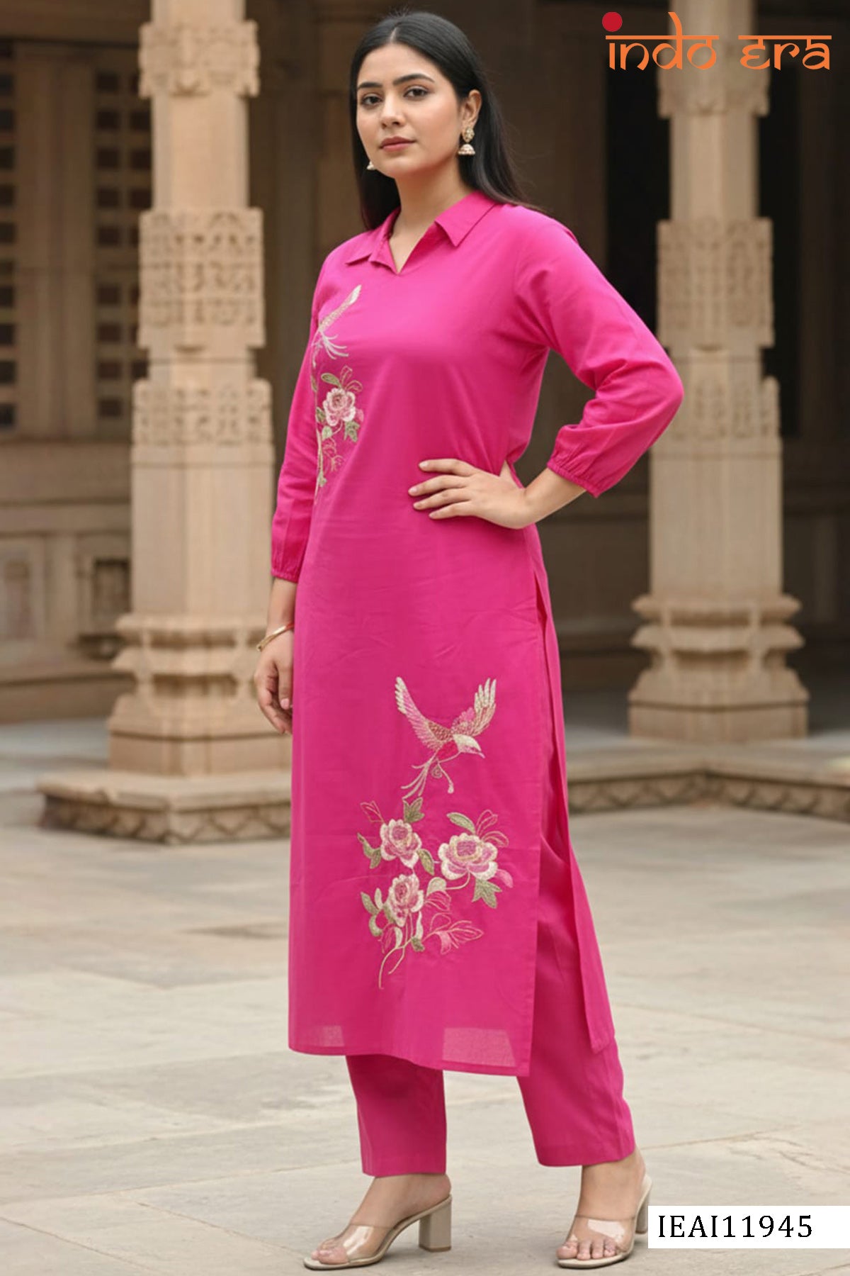 Indo Era 2645 Pure Cotton Printed Kurti Pant Set