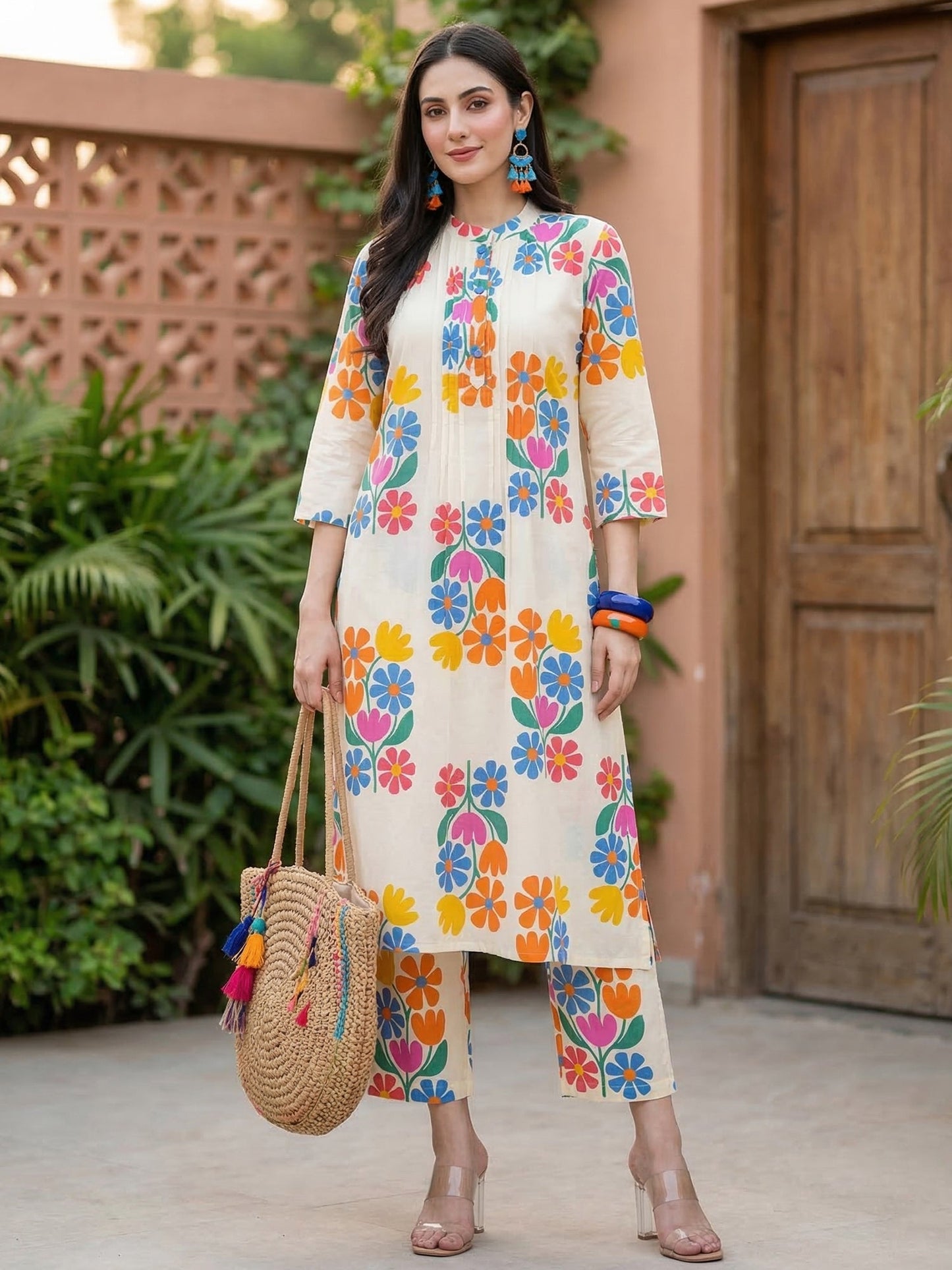 Indo Era 2647 Cotton Floral Printed Kurti Pant Set Collection - Amrah Wholesale