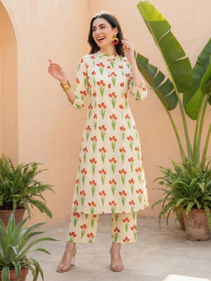 Indo Era 2647 Cotton Floral Printed Kurti Pant Set Collection - Amrah Wholesale