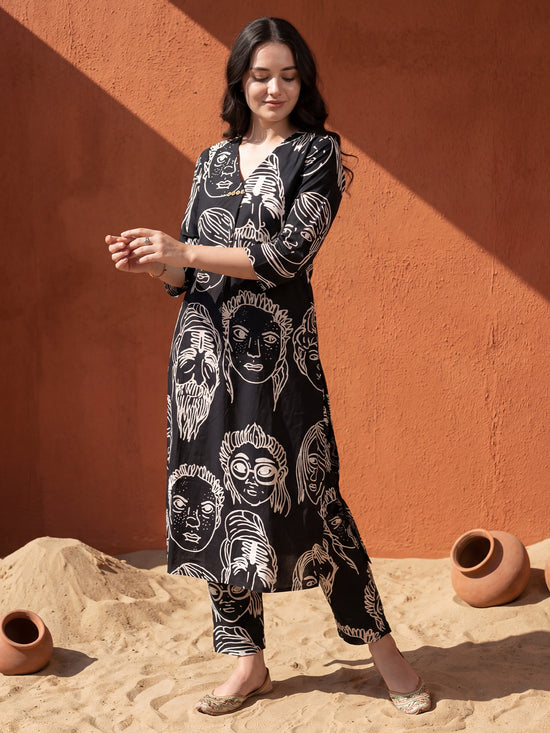 Indo Era 2648 Pure Cotton Floral Printed Kurti Pant Set Collection