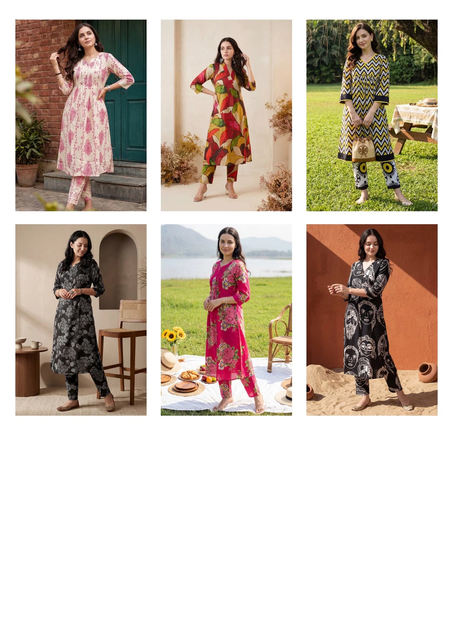Indo Era 2648 Pure Cotton Floral Printed Kurti Pant Set Collection