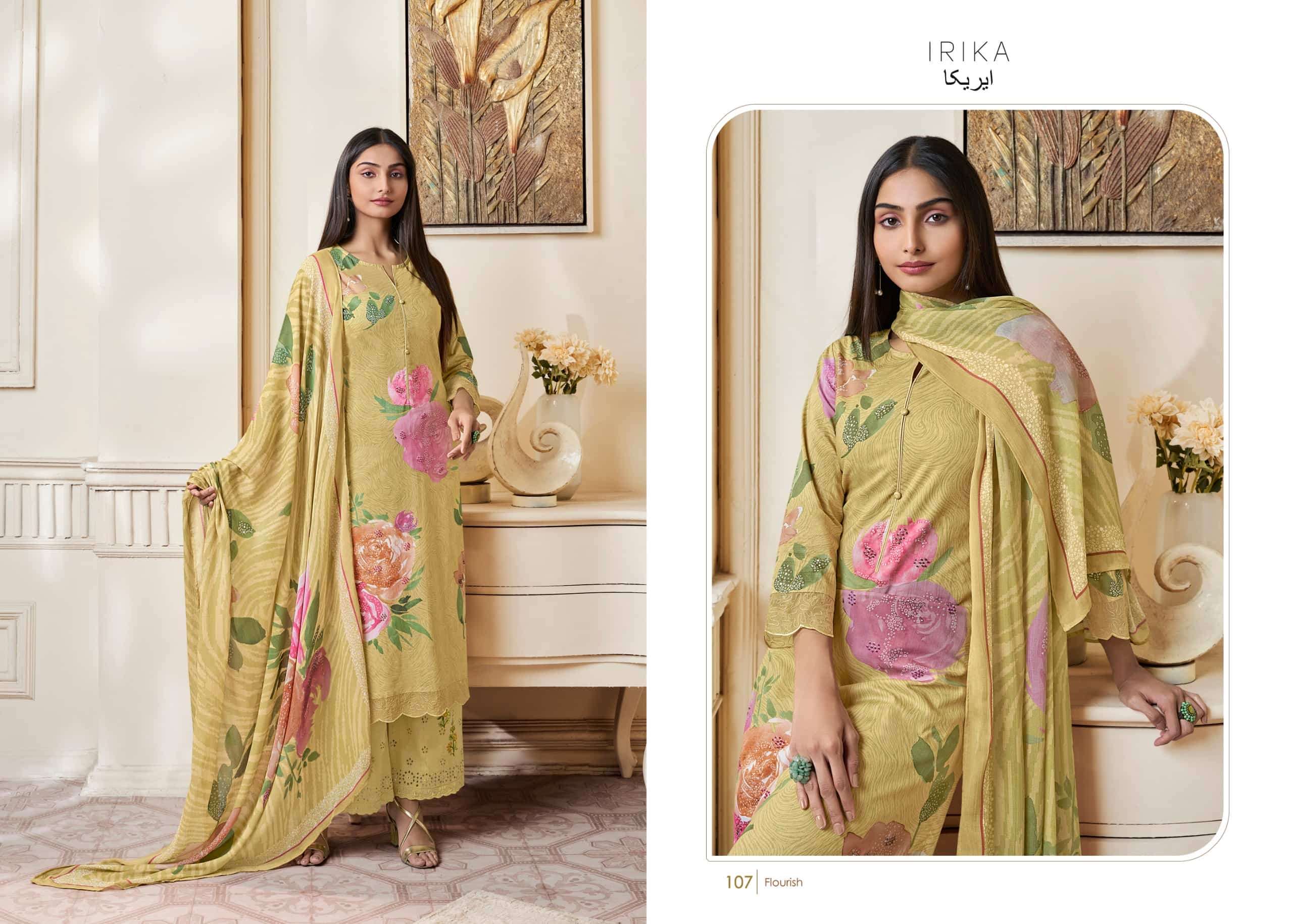 Irika Senica Cotton Dress Material Wholesale - Amrah Wholesale